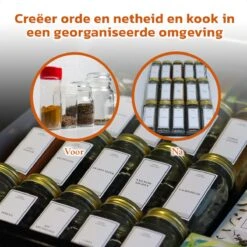 24 Glazen Kruidenpotjes Vierkant Met Deksel - Kruidenstrooier - Voorraadpotten - Keuken Organizer - Complete Set Met Strooideksels, Voorbedrukte & Blanco Stickers, Trechter En Stift - Inhoud 120 Ml - Goud 16 24 Glazen Kruidenpotjes Vierkant Met Deksel - Kruidenstrooier - Voorraadpotten - Keuken Organizer - Complete Set Met Strooideksels, Voorbedrukte & Blanco Stickers, Trechter En Stift - Inhoud 120 Ml - Goud -Thuis Opslag Winkel 1200x1200 717