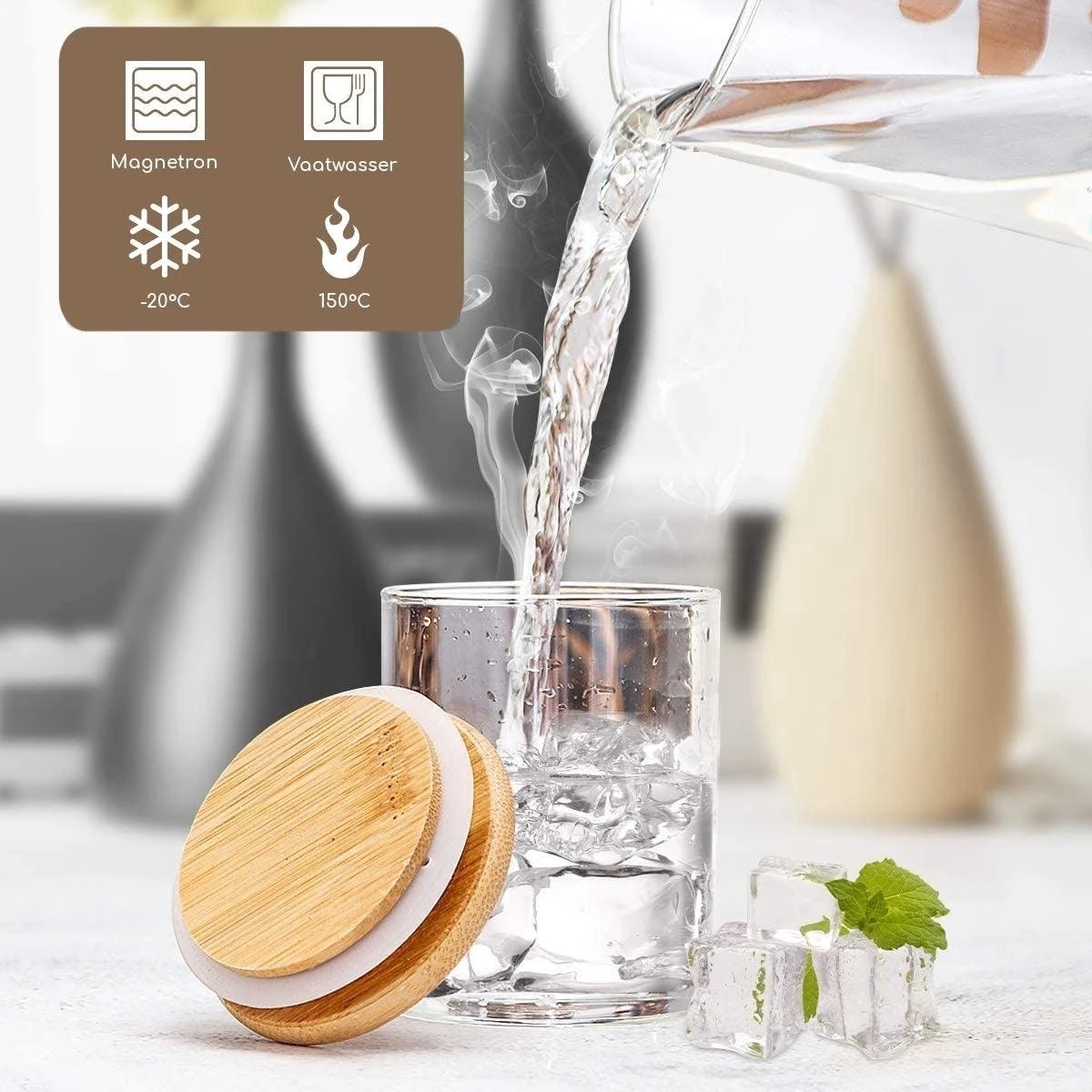 Quality Needz - Kruidenpotjes - 250 ML - Glazen Potjes Met Deksel - 10 Delige Set - BPA-vrij - Gratis Pen & Herschrijfbare Stickers 3 Quality Needz - Kruidenpotjes - 250 ML - Glazen Potjes Met Deksel - 10 Delige Set - BPA-vrij - Gratis Pen & Herschrijfbare Stickers - Afbeelding 3