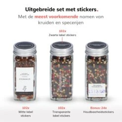 Deleca 24 Glazen Kruidenpotjes - Incl. 3 Soorten Stickers En Strooideksel Set - Voorraadpotten Glas Met Deksel - Kruidenstrooier - 10,5 X 4,3 Cm - Vierkant / 120 Ml 16 Deleca 24 Glazen Kruidenpotjes - Incl. 3 Soorten Stickers En Strooideksel Set - Voorraadpotten Glas Met Deksel - Kruidenstrooier - 10,5 X 4,3 Cm - Vierkant / 120 Ml -Thuis Opslag Winkel 1200x1200 740