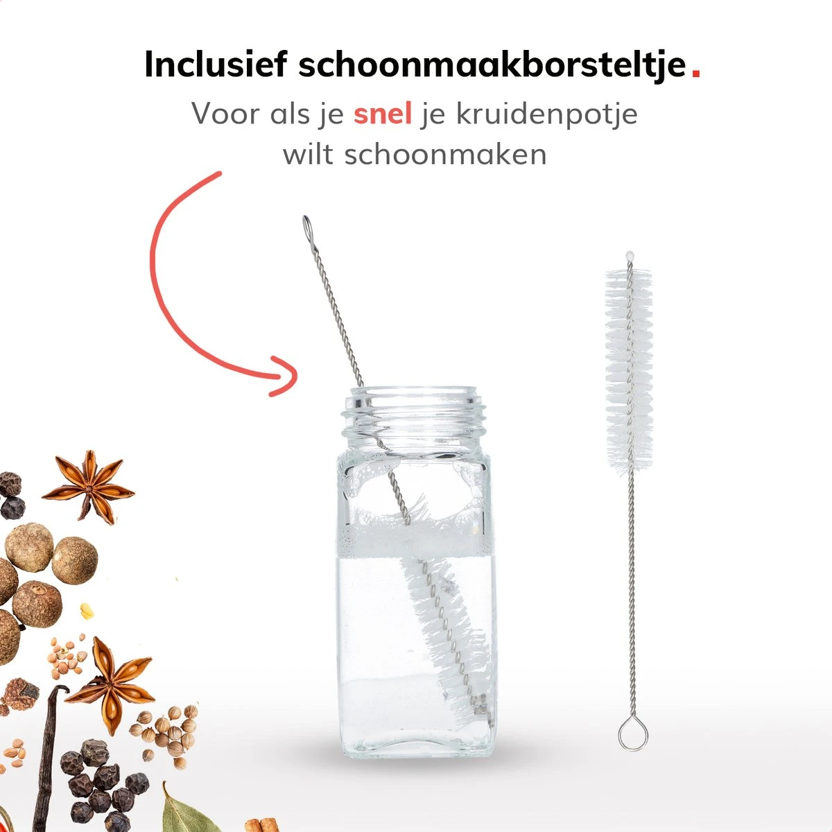 Deleca 24 Glazen Kruidenpotjes - Incl. 3 Soorten Stickers En Strooideksel Set - Voorraadpotten Glas Met Deksel - Kruidenstrooier - 10,5 X 4,3 Cm - Vierkant / 120 Ml 9 Deleca 24 Glazen Kruidenpotjes - Incl. 3 Soorten Stickers En Strooideksel Set - Voorraadpotten Glas Met Deksel - Kruidenstrooier - 10,5 X 4,3 Cm - Vierkant / 120 Ml - Afbeelding 9