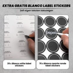 24 Glazen Kruidenpotjes Set Met 3 Soorten Strooideksels – Kruidenstrooier – Compleet Pakket Incl Kruidenpotjes Stickers, Krijtstift En Accessoires - Zwart 17 24 Glazen Kruidenpotjes Set Met 3 Soorten Strooideksels – Kruidenstrooier – Compleet Pakket Incl Kruidenpotjes Stickers, Krijtstift En Accessoires - Zwart -Thuis Opslag Winkel 1200x1200 757