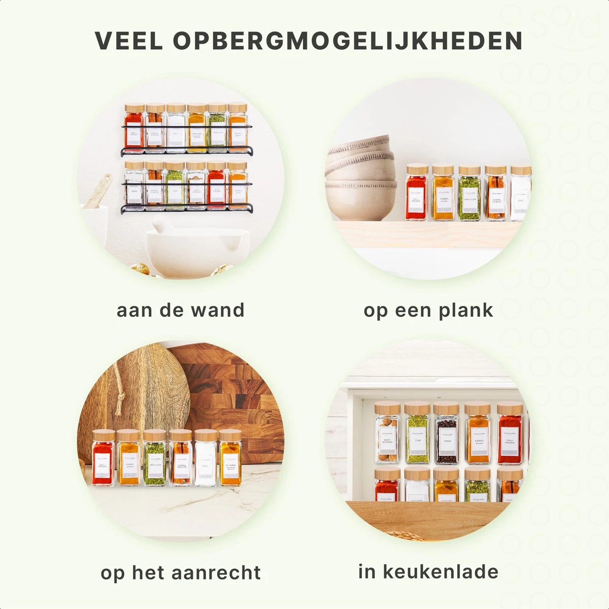 24 Glazen Kruidenpotjes Vierkant Met Bamboe Deksel - Kruidenstrooier - Complete Set Met Strooideksels, Voorbedrukte Stickers En Trechter - Inhoud 120 Ml - 10,5 X 4,3 Cm 10 24 Glazen Kruidenpotjes Vierkant Met Bamboe Deksel - Kruidenstrooier - Complete Set Met Strooideksels, Voorbedrukte Stickers En Trechter - Inhoud 120 Ml - 10,5 X 4,3 Cm - Afbeelding 10