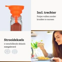 25 Glazen Kruidenpotjes Met Strooideksel - Vierkante Kruidenstrooier - Complete Set Met Stickers, Trechter En Stift -Thuis Opslag Winkel 1200x1200 785