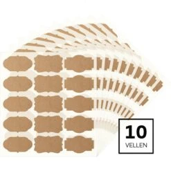 Labels Kruidenpotjes Etiketten Kraftpapier - 150 Stuks