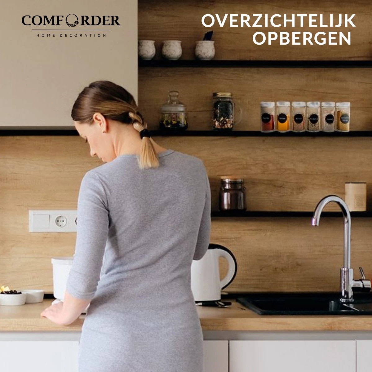 12 Glazen Kruidenpotjes Met Strooideksel - Ronde Kruidenstrooier - Complete Set Met Stickers, Trechter, Stift En Borstel 3 12 Glazen Kruidenpotjes Met Strooideksel - Ronde Kruidenstrooier - Complete Set Met Stickers, Trechter, Stift En Borstel - Afbeelding 3