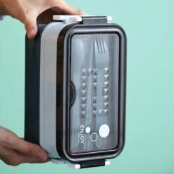 Lunchbox - Meal Prep Bakjes - Lunch Box Met Deksel - Meal Prep – Bento Box - Lunchtrommel Met Bestek Groen -Thuis Opslag Winkel 1200x1200 82