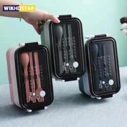 Lunchbox - Meal Prep Bakjes - Lunch Box Met Deksel - Meal Prep – Bento Box - Lunchtrommel Met Bestek Groen -Thuis Opslag Winkel 1200x1200 85