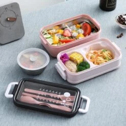 Lunchbox - Meal Prep Bakjes - Lunch Box Met Deksel - Meal Prep – Bento Box - Lunchtrommel Met Bestek Groen -Thuis Opslag Winkel 1200x1200 90