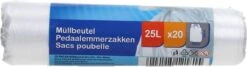 40x Afvalzakken/vuilniszakken 25 Liter - Extra Sterke Lekvrije Pedaalemmerzakken -Thuis Opslag Winkel 1200x326