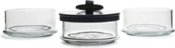 Riviera Maison Voorraadpotten Glas Met Deksel - Cordoba Triple Storage Jar - Zwart - 1 Stuks -Thuis Opslag Winkel 1200x328
