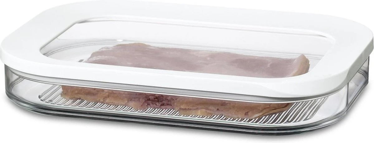 Mepal – Vleeswarendoos Modula 1-laags – Wit – Bewaardoos Met Deksel – Zicht Op Inhoud - Stapelbaar – Koelkastdoos 4 Mepal – Vleeswarendoos Modula 1-laags – Wit – Bewaardoos Met Deksel – Zicht Op Inhoud - Stapelbaar – Koelkastdoos - Afbeelding 4