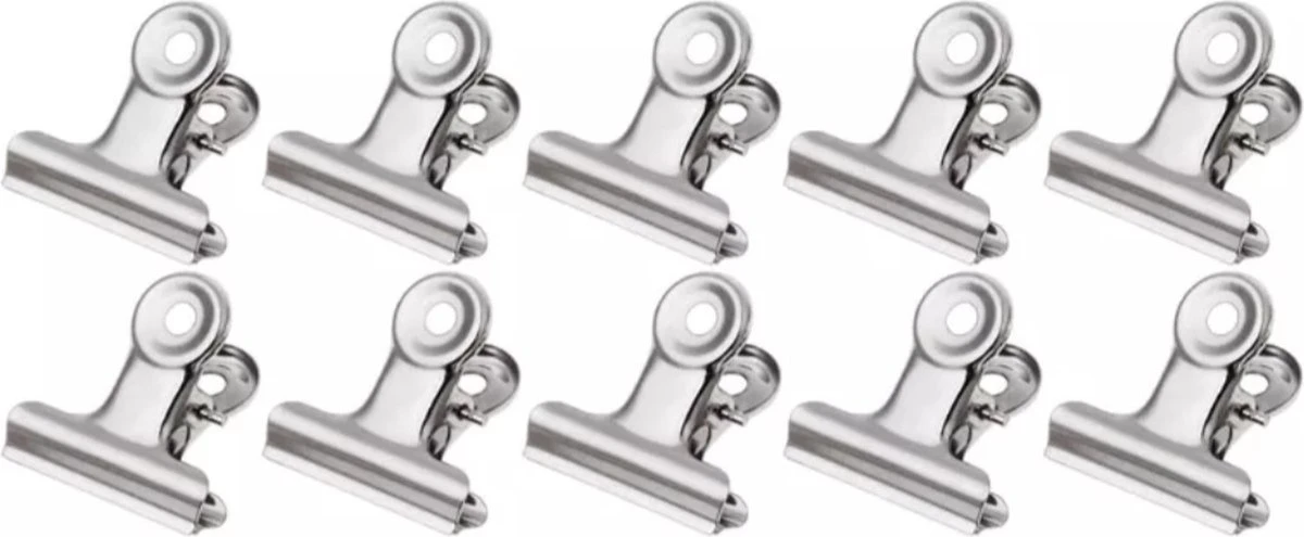 Merkloos Snackclips | 10 Vershoudclipjes Voor Afsluiten Voedsel- En Chipszakjes | RVS Klemmetje Afsluitclips | 30mm 1 Merkloos Snackclips | 10 Vershoudclipjes Voor Afsluiten Voedsel- En Chipszakjes | RVS Klemmetje Afsluitclips | 30mm