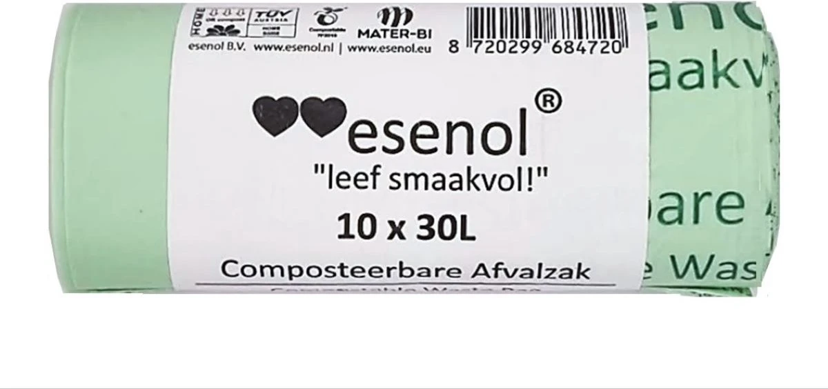 Esenol Composteerbare Afvalzakken 30 Liter 10 Stuks - Biozakken - Biologisch Afbreekbare Afvalzakken – 100% Composteerbare Vuilniszakken - Gft Afvalzakken - Kiemplant Logo 1 Esenol Composteerbare Afvalzakken 30 Liter 10 Stuks - Biozakken - Biologisch Afbreekbare Afvalzakken – 100% Composteerbare Vuilniszakken - Gft Afvalzakken - Kiemplant Logo