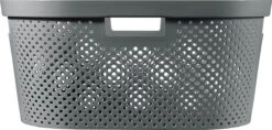 Curver Infinity Recycled Wasmand Dots 40L - 100% Recycled - Donkergrijs 9 Curver Infinity Recycled Wasmand Dots 40L - 100% Recycled - Donkergrijs -Thuis Opslag Winkel 1200x572 3