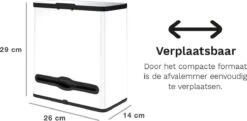 Stangvollby Vallvik Prullenbak – 4 Liter – Keukenrol Dispenser – Wit – RVS - Ophangbare Vuilbak - Afvalscheiding - Uitneembare Binnenemmer – Inbouw Vuilnisbak – Keuken Afvalemmer – Ruimtebesparend – Staand - Ophangen – Keukenrol Houder – GFT Bakje -Thuis Opslag Winkel 1200x590 1
