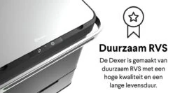 Homra DEXER Afvalscheiding Prullenbak - 4 Vakken - 60 Liter (2×18L + 2×12L) - Recycle Sensor Prullenbak - RVS Afvalemmer - Afvalscheidingsprullenbak - Design Keuken Afvalemmer - Automatische Lucht- En Bacterie Filter - Soft Close Deksel – Kleur Zwart -Thuis Opslag Winkel 1200x646 3