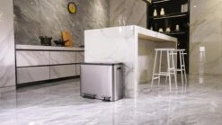 EKO EcoCasa Recycle Prullenbak - 30 + 15 L - Mat RVS -Thuis Opslag Winkel 1200x675 3