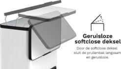 Stangvollby Vallvik Prullenbak – 4 Liter – Keukenrol Dispenser – Wit – RVS - Ophangbare Vuilbak - Afvalscheiding - Uitneembare Binnenemmer – Inbouw Vuilnisbak – Keuken Afvalemmer – Ruimtebesparend – Staand - Ophangen – Keukenrol Houder – GFT Bakje -Thuis Opslag Winkel 1200x689 2