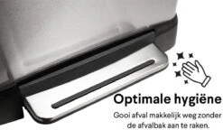 Pedaalemmer RVS 50 Liter - Prullenbak Met Pedaal Homra KONIQ - 50L Zilver - Automatische Lucht Filter - Odor Control Filter - Softclose Deksel - Design Afvalemmer - Duurzaam Vingerafdrukvrij En Vuilafstotend RVS - Keuken En Kantoor Vuilbak -Thuis Opslag Winkel 1200x700 2