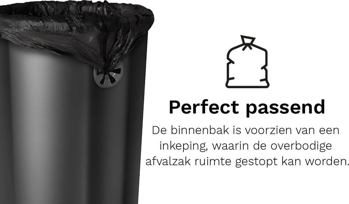Pedaalemmer - 3 Liter - RVS - Wit - Afvalemmer StangVollby Rosvik - Toilet - Badkamer - Klein - Soft Close Deksel - Chique Design - Kleine Witte Pedaal Prullenbak - Afvalzak Inkeping - Vuilnisbak Badkamer 4 Pedaalemmer - 3 Liter - RVS - Wit - Afvalemmer StangVollby Rosvik - Toilet - Badkamer - Klein - Soft Close Deksel - Chique Design - Kleine Witte Pedaal Prullenbak - Afvalzak Inkeping - Vuilnisbak Badkamer - Afbeelding 4