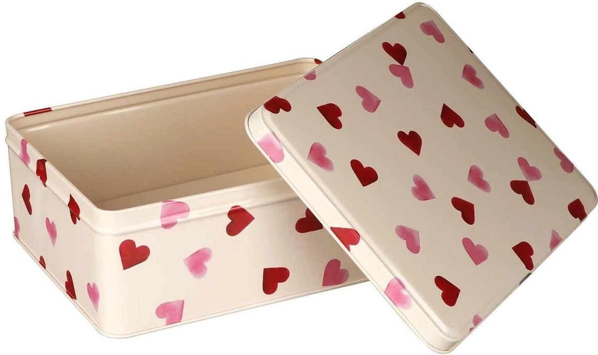 Emma Bridgewater - Vershouddoos - Bewaarblik - Rechthoek - Pink Hearts 2 Emma Bridgewater - Vershouddoos - Bewaarblik - Rechthoek - Pink Hearts - Afbeelding 2