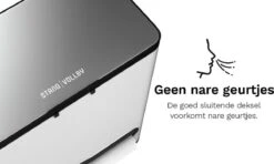 Stangvollby Vallvik Prullenbak – 4 Liter – Keukenrol Dispenser – Wit – RVS - Ophangbare Vuilbak - Afvalscheiding - Uitneembare Binnenemmer – Inbouw Vuilnisbak – Keuken Afvalemmer – Ruimtebesparend – Staand - Ophangen – Keukenrol Houder – GFT Bakje -Thuis Opslag Winkel 1200x718 4