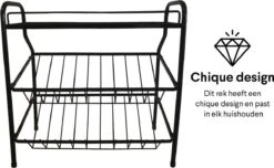 Zindoo Kruidenrek Zwart 3-laags Staand - Specerijen Rek - Kruiden Rek - Duurzaam RVS - Anti Slip Onderzijde - Specerijenstandaard – Keukenorganizer - Spice Rack - Kitchen Rack - Spice Organizer Keukenaccessoire - ZIN-SR05 -Thuis Opslag Winkel 1200x737