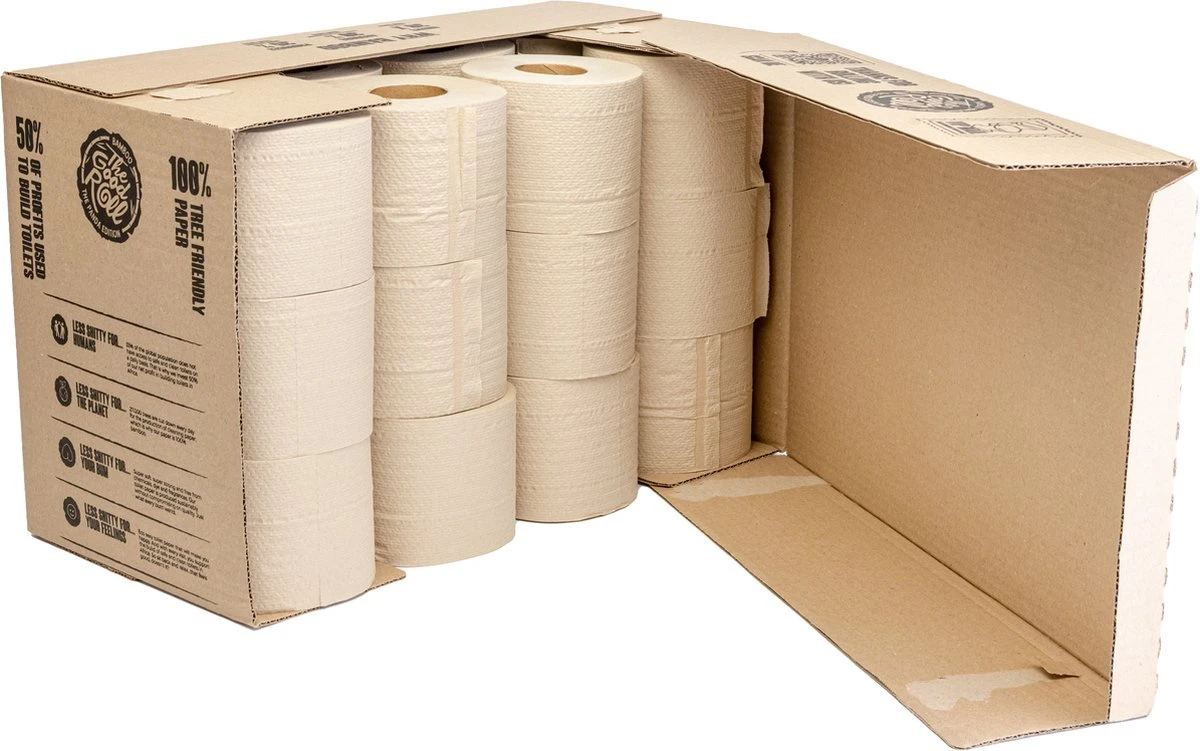 THE GOOD ROLL - WC Papier - 24 Stuks - 300vel 2-laags - The Naked Panda Edition - Bamboe Toiletpapier 2 THE GOOD ROLL - WC Papier - 24 Stuks - 300vel 2-laags - The Naked Panda Edition - Bamboe Toiletpapier - Afbeelding 2