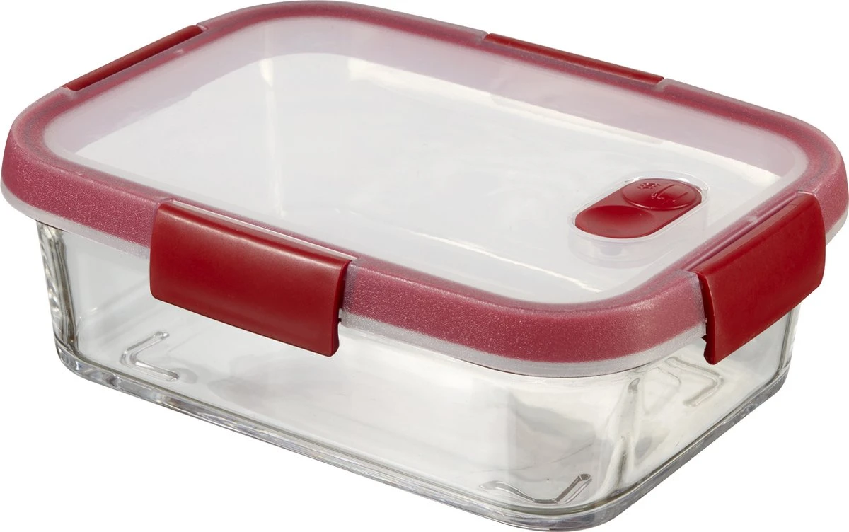 Curver Smart Cook Glazen Vershouddoos - Rechthoekig - 0,9L - Rood 1 Curver Smart Cook Glazen Vershouddoos - Rechthoekig - 0,9L - Rood