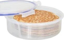Lock&Lock Ronde Vershouddoos - Bewaardoos Met Deksel - Voor Pannenkoeken En Wraps - 100% Luchtdicht - 2,5 Liter