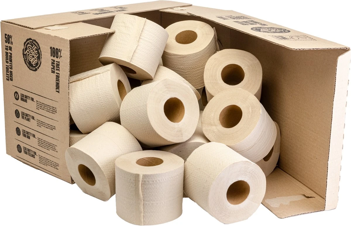 THE GOOD ROLL - WC Papier - 24 Stuks - 300vel 2-laags - The Naked Panda Edition - Bamboe Toiletpapier 1 THE GOOD ROLL - WC Papier - 24 Stuks - 300vel 2-laags - The Naked Panda Edition - Bamboe Toiletpapier