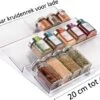Merkloos Kruidenrek Voor Lade - Kruidenorganizer - Keukenlade Organiser - Kruidenrek Lade - Kruidenhouder - Lade Voor Kruiden - Spice Rack - Uitschuifbaar Van 20cm Tot 40cm - Kruidenrek Liggend - Spice Organizer