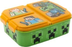 Mickey Mouse Minecraft Broodtrommel 3 Vakjes - 18x13 Cm - Brooddoos - Lunchbox