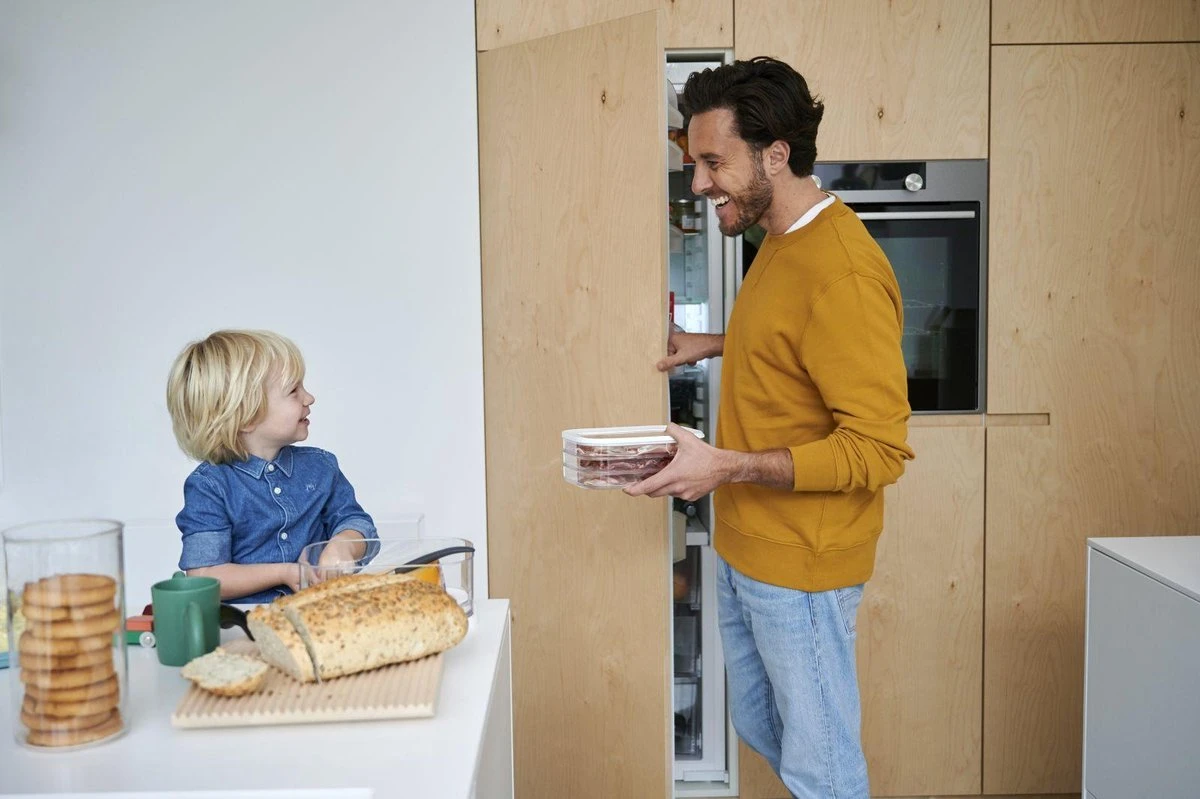 Mepal – Vleeswarendoos Modula 1-laags – Wit – Bewaardoos Met Deksel – Zicht Op Inhoud - Stapelbaar – Koelkastdoos 2 Mepal – Vleeswarendoos Modula 1-laags – Wit – Bewaardoos Met Deksel – Zicht Op Inhoud - Stapelbaar – Koelkastdoos - Afbeelding 2