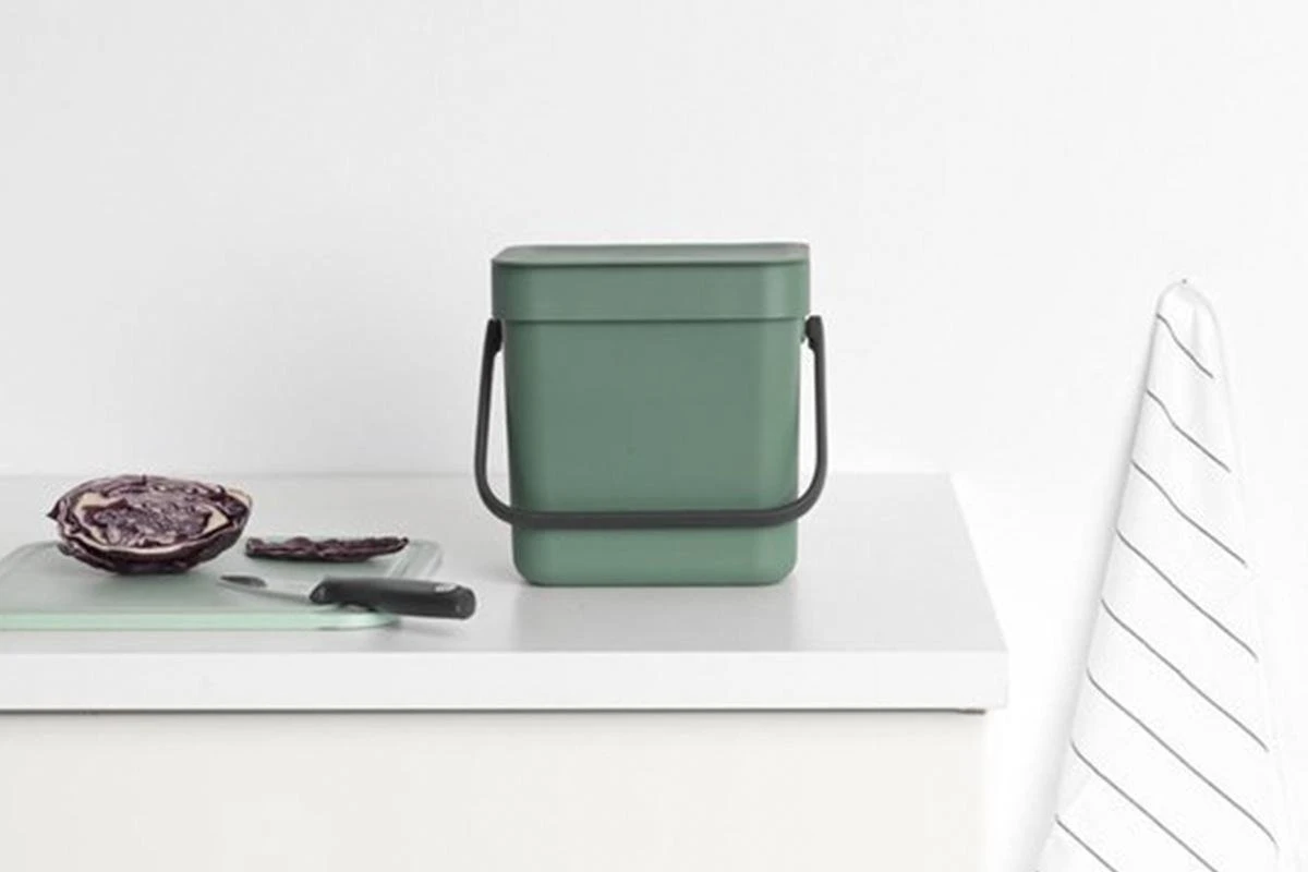 Brabantia Sort & Go Aanrecht Afvalbakje - 3 L - Fir Green 7 Brabantia Sort & Go Aanrecht Afvalbakje - 3 L - Fir Green - Afbeelding 7