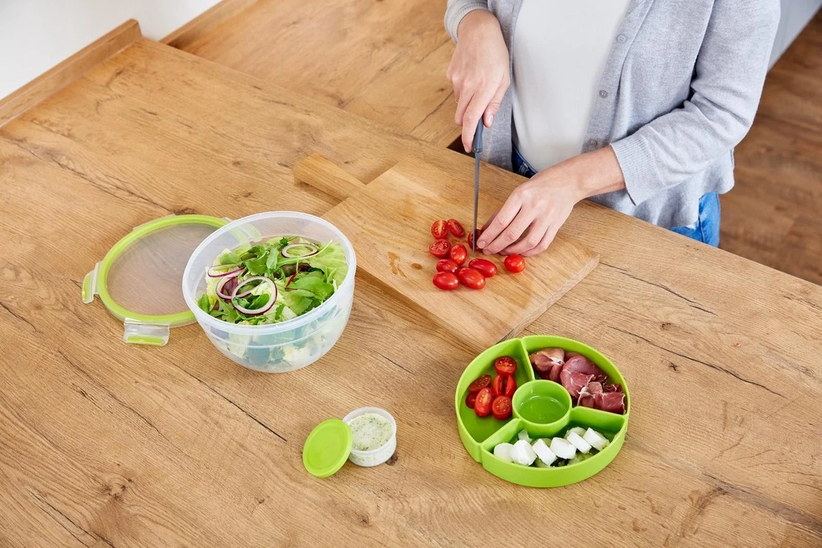 Tefal Masterseal To Go Saladebox XL - 2,6L - Met Inlays 2 Tefal Masterseal To Go Saladebox XL - 2,6L - Met Inlays - Afbeelding 2