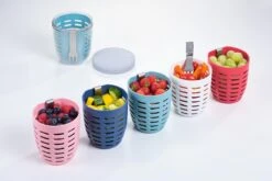 Mepal – Fruit-& Veggie Pot Ellipse – Fruitbox Voor Onderweg - Wit – Voorzien Van Vergietje En RVS Vorkje -Thuis Opslag Winkel 1200x800 168
