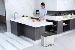 EKO Essential Recycling Prullenbak - 3x 9 L - Mat RVS 13 EKO Essential Recycling Prullenbak - 3x 9 L - Mat RVS -Thuis Opslag Winkel 1200x800 97