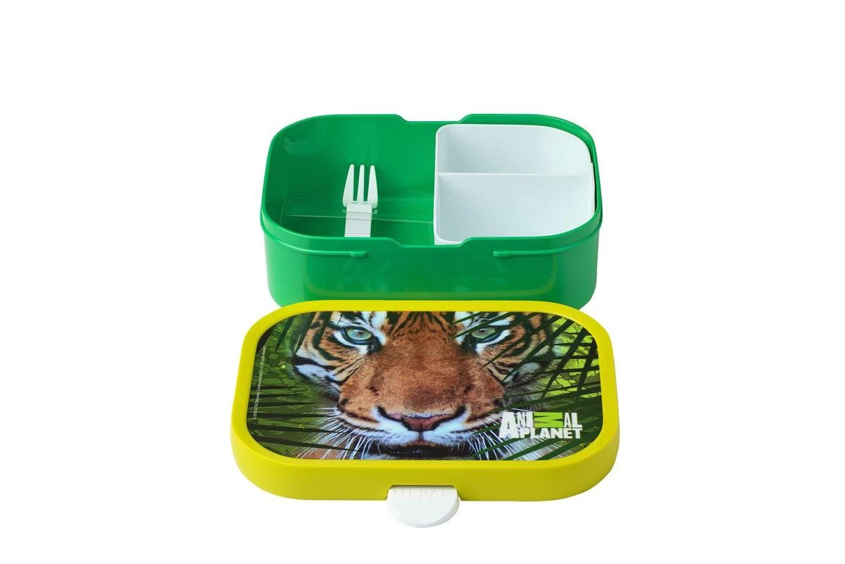 Mepal – Lunchset Campus (pu + Lb) – Pop-up Drinkfles En Broodtrommel Voor Kinderen – Animal Planet Tijger – Bento Box – Lekvrij 3 Mepal – Lunchset Campus (pu + Lb) – Pop-up Drinkfles En Broodtrommel Voor Kinderen – Animal Planet Tijger – Bento Box – Lekvrij - Afbeelding 3