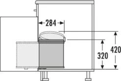 Hailo Inbouw Prullenbak - 15 L - Zilvergrijs / Zwart -Thuis Opslag Winkel 1200x806 3