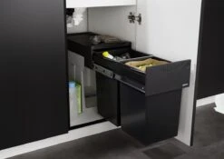 Blanco - Inbouw Prullenbak - 30 Liter Inhoud - Met 2 Compartimenten - Grijs -Thuis Opslag Winkel 1200x848 10