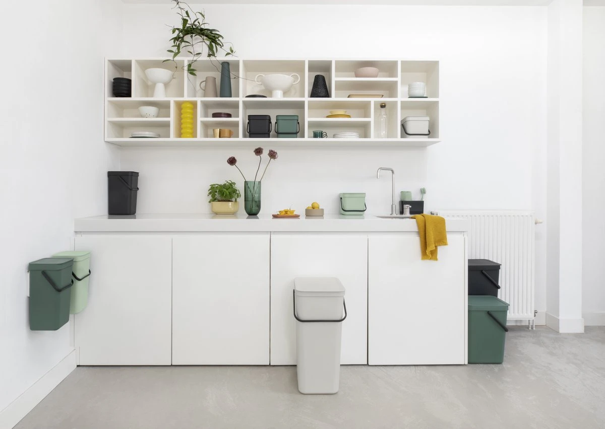 Brabantia Sort & Go Aanrecht Afvalbakje - 3 L - Jade Green 5 Brabantia Sort & Go Aanrecht Afvalbakje - 3 L - Jade Green - Afbeelding 5
