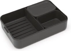 Brabantia Make & Take Bento Lunchbox Incl Bentobox - Large - Kunststof - Dark Grey -Thuis Opslag Winkel 1200x868