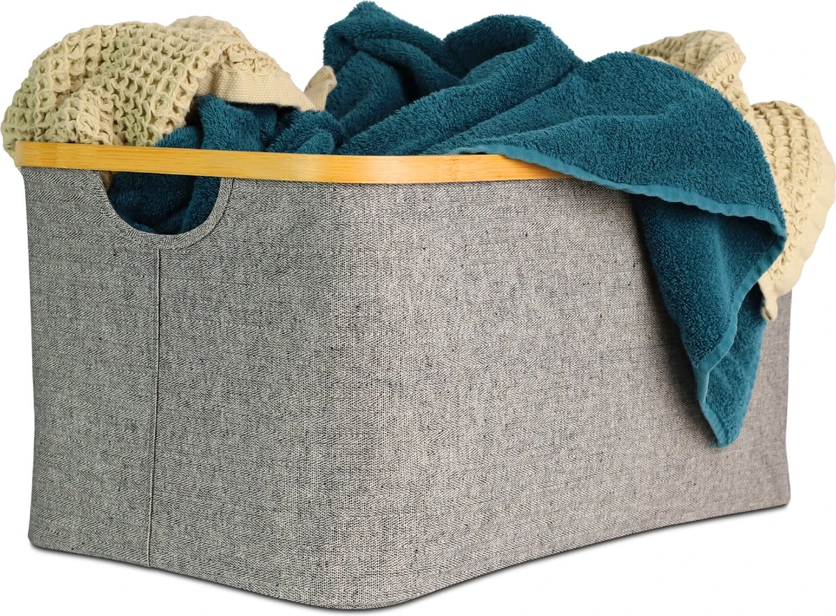 Gadgy Opvouwbare Wasmand - Heupwasmand 45 L - Opbergmand - Wasbox - Wasmanden - Grijs 1 Gadgy Opvouwbare Wasmand - Heupwasmand 45 L - Opbergmand - Wasbox - Wasmanden - Grijs