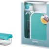 Mepal – Waterfles + Lunchbox + Fruitbox Campus – Turquoise – Drinkfles Voor Kinderen – Broodtrommel – Fruitbakje – Giftset