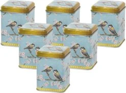 Merkloos Theeblik - Kruidenblik - Bewaarblik Oriental Garden 50 Gram | 6 Stuks