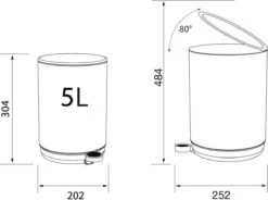 Sealskin Mind - Pedaalemmer - 5 Liter Vrijstaand - Donkergroen 10 Sealskin Mind - Pedaalemmer - 5 Liter Vrijstaand - Donkergroen -Thuis Opslag Winkel 1200x894 5