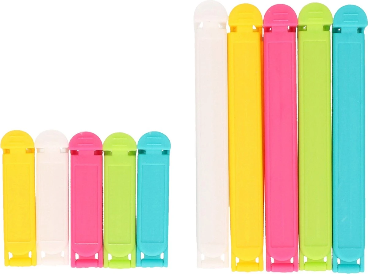 Merkloos 20x Gekleurde Keuken Afsluitclips / Vershoudclips 6/12 Cm 2 Merkloos 20x Gekleurde Keuken Afsluitclips / Vershoudclips 6/12 Cm - Afbeelding 2