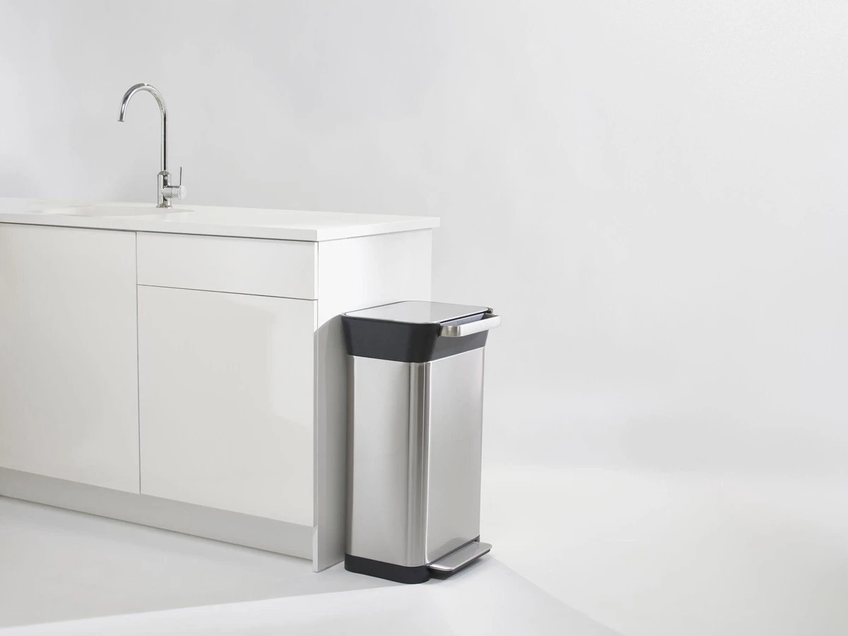 Joseph Joseph Intelligent Waste Prullenbak Titan Slim - RVS - 30 L - Zilver 5 Joseph Joseph Intelligent Waste Prullenbak Titan Slim - RVS - 30 L - Zilver - Afbeelding 5