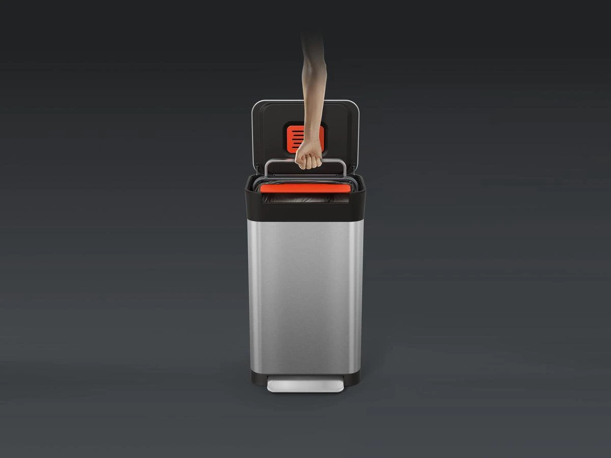 Joseph Joseph Intelligent Waste Prullenbak Titan Slim - RVS - 30 L - Zilver 8 Joseph Joseph Intelligent Waste Prullenbak Titan Slim - RVS - 30 L - Zilver - Afbeelding 8